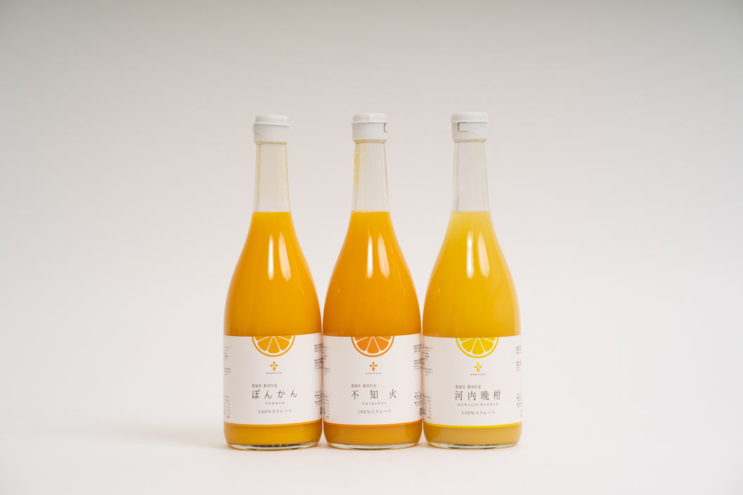 無添加 果汁100％ジュース 3種飲み比べセット(720ml×3本セット）